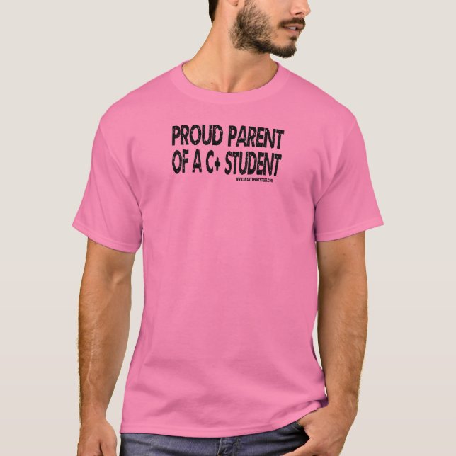Camiseta Orgulloso padre de un estudiante de C++ - Texto ne (Anverso)