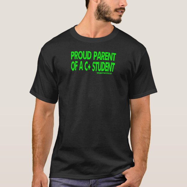 Camiseta Orgulloso padre de un estudiante de C++ - Texto ve (Anverso)