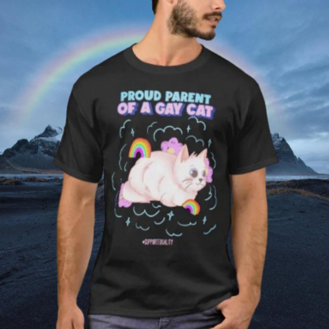 Camiseta Orgulloso Padre De Un Gato Gay (Subido por el creador)