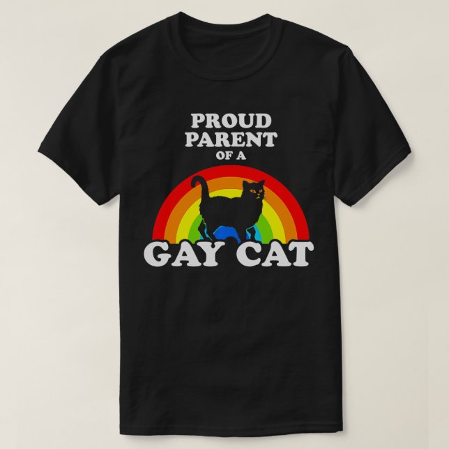 Camiseta Orgulloso Padre De Un Gato Gay Orgullo Gay Gays (Diseño del anverso)