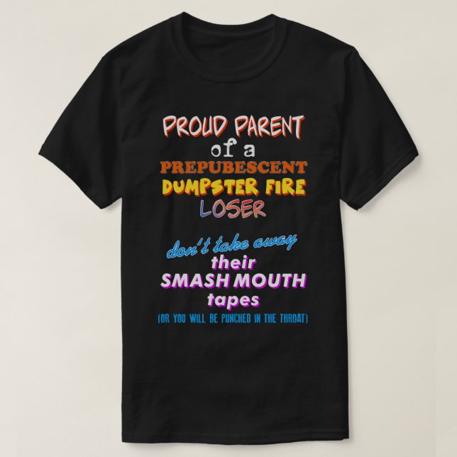 Camiseta Orgulloso padre de un incendio prepubescente en un (Diseño del anverso)