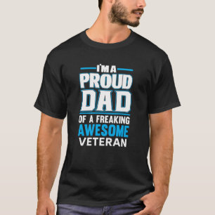 Camiseta orgulloso padre de un increíble y genial Veterano