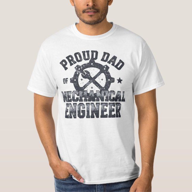 Camiseta Orgulloso padre de un ingeniero mecánico (Anverso)