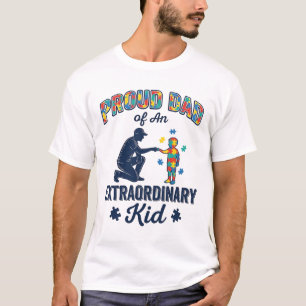 Camiseta Orgulloso padre de un niño extraordinario Autismo 