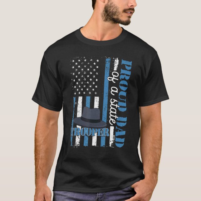 Camiseta Orgulloso padre de un oficial de policía de policí (Anverso)