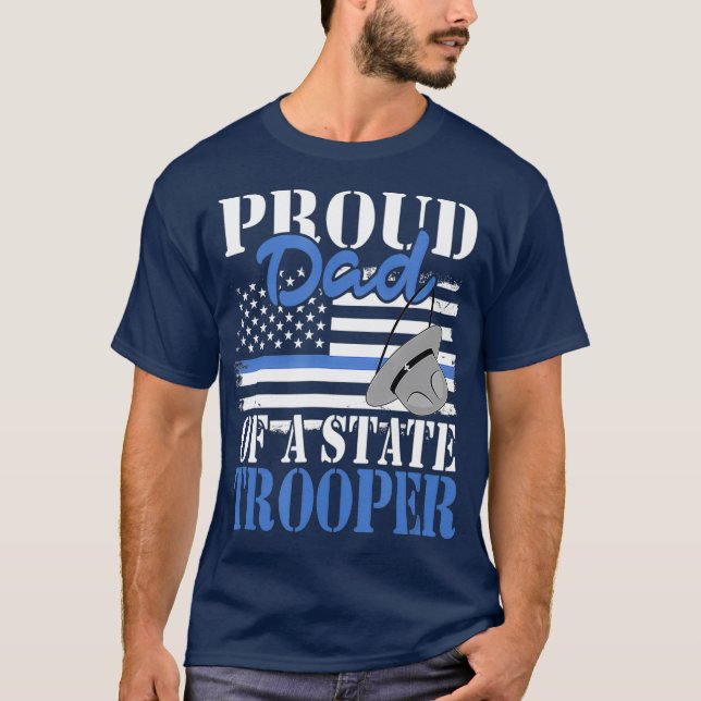 Camiseta Orgulloso padre de un oficial de policía de policí (Anverso)