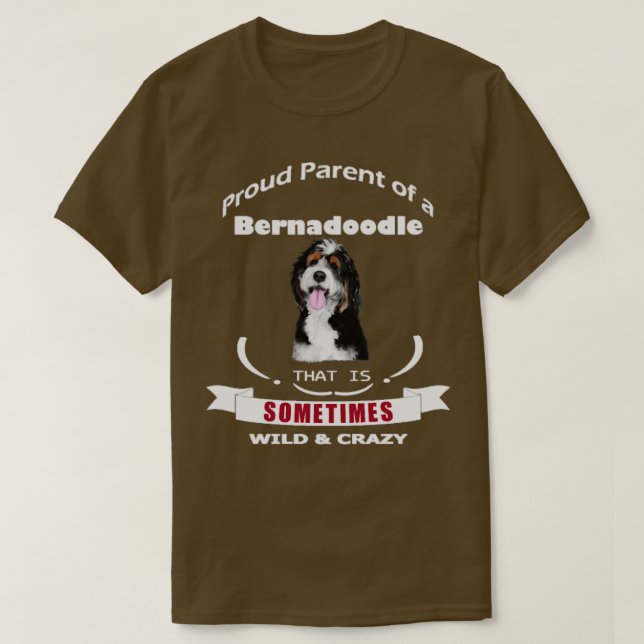 Camiseta Orgulloso padre de un perro de bernadoodle (Diseño del anverso)