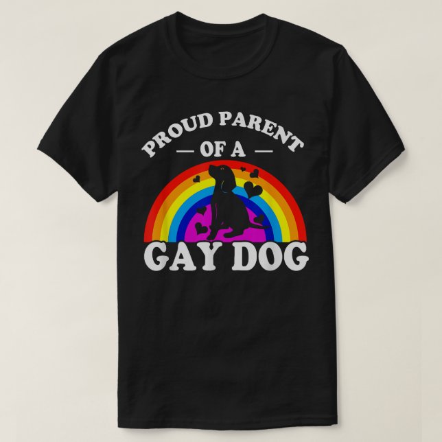 Camiseta Orgulloso padre de un perro gay LGBT gracioso perr (Diseño del anverso)