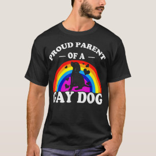 Camiseta Orgulloso padre de un perro gay LGBT gracioso perr