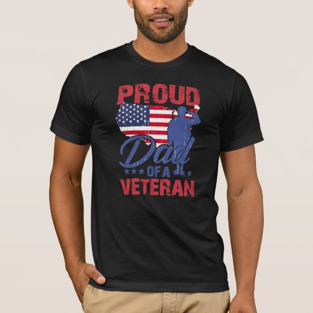 Camiseta Orgulloso padre de un veterano (Anverso)