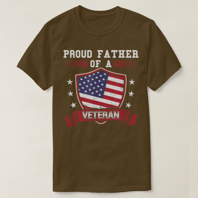 Camiseta Orgulloso padre de un veterano policía para papá m (Diseño del anverso)