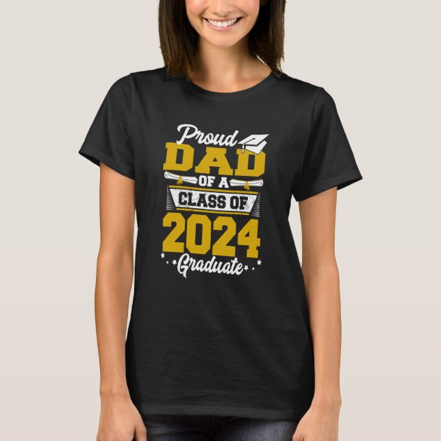 Camiseta Orgulloso padre de una clase de graduación 2024 S (Anverso)