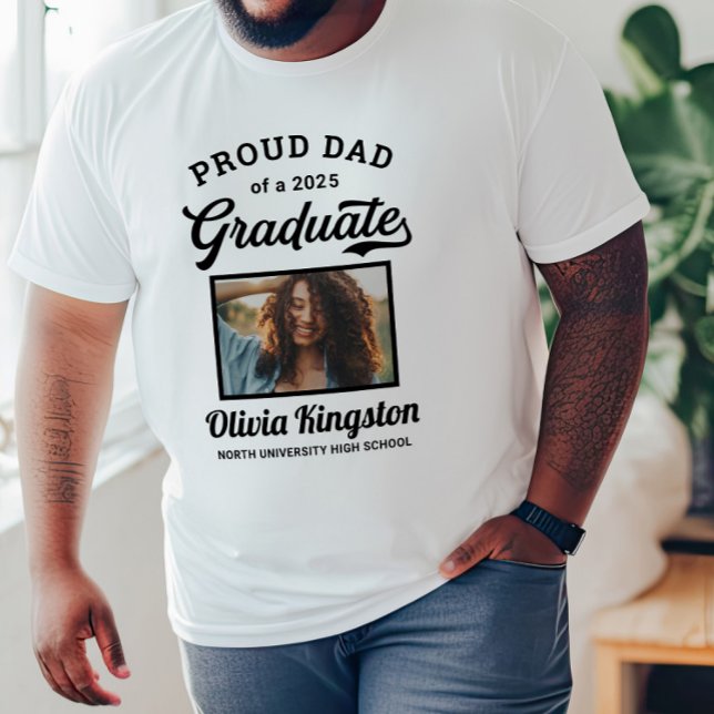 Camiseta Orgulloso padre de una foto de un Personalizado bl (Subido por el creador)