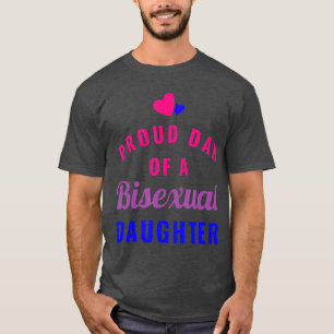 Camiseta Orgulloso padre de una hija bisexual en el Orgullo
