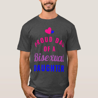 Camiseta Orgulloso padre de una hija bisexual en el Orgullo