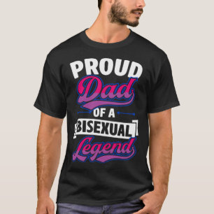 Camiseta Orgulloso padre de una leyenda bisexual Lindo Org