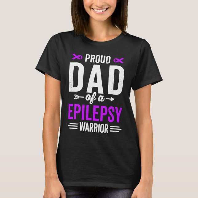 Camiseta Orgulloso padre de una sobreviviente de la epileps (Anverso)