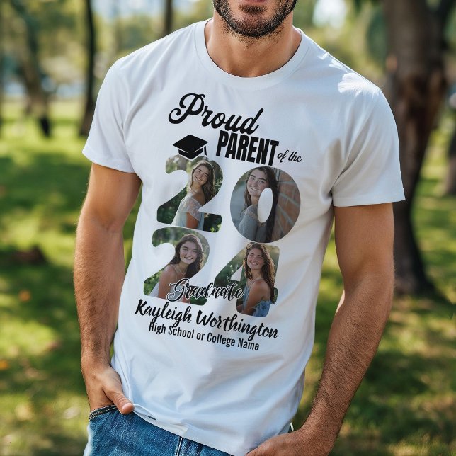 Camiseta Orgulloso padre del Collage de fotos de Personaliz (Subido por el creador)