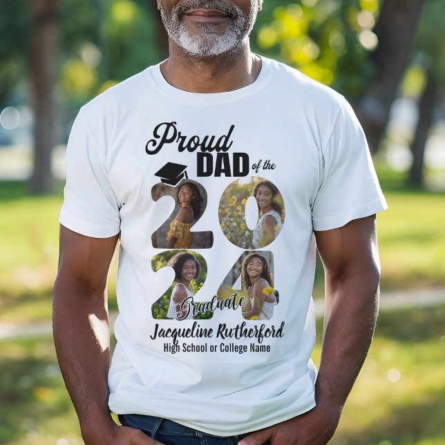 Camiseta Orgulloso padre del Collage de fotos Personalizado (Subido por el creador)
