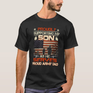 Camiseta Orgulloso Padre Del Ejército Apoyando A Mi Hijo Mi