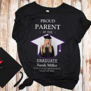 Camiseta Orgulloso padre del graduado con foto y nombre