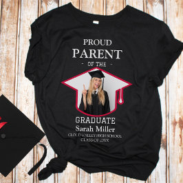 Camiseta Orgulloso padre del graduado con foto y nombre