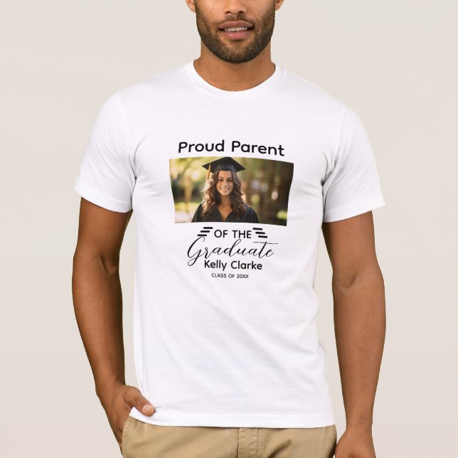Camiseta Orgulloso Padre Del Graduado | Grad Photo T-Shirt (Anverso)