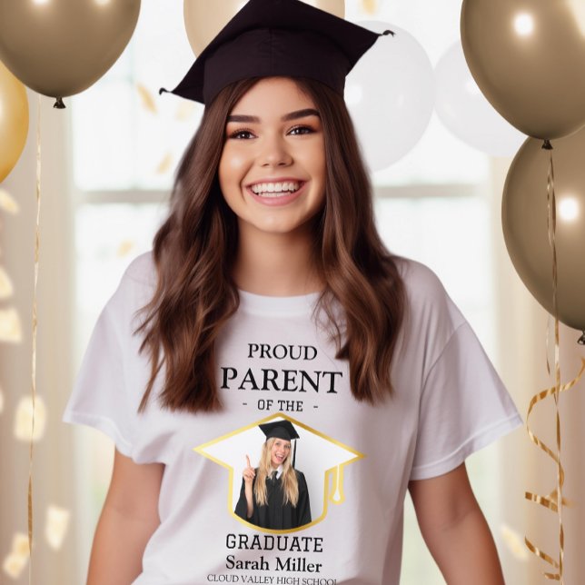 Camiseta Orgulloso padre del graduado y personalizado de fo (Subido por el creador)