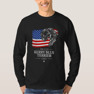 Camiseta Orgulloso padre del Kerry Blue Terrier Bandera Ame