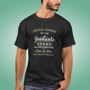 Camiseta Orgulloso Padre Del Nombre De Año De Clase De Text