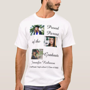 Camiseta Orgulloso Padre del Nombre de Fotos Personalizadas