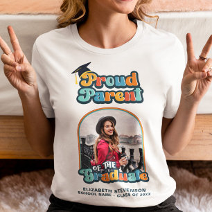 Camiseta Orgulloso Padre del retro de foto groovy del gradu