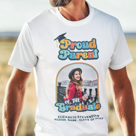 Camiseta Orgulloso Padre del retro de foto groovy del gradu