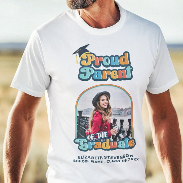 Camiseta Orgulloso Padre del retro de foto groovy del gradu (Subido por el creador)