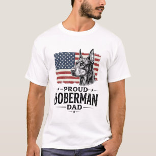 Camiseta Orgulloso padre doberman diseño vectorial de bande
