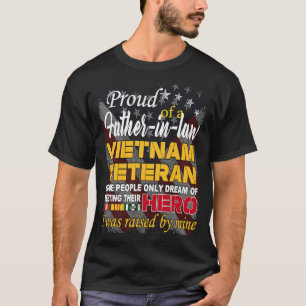 Camiseta Orgulloso padre en la ley veterano de Vietnam leva