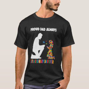 Camiseta Orgulloso Padre Hija Niñas Autistas Conciencia del