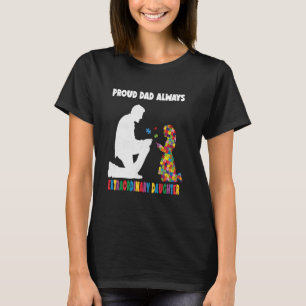 Camiseta Orgulloso Padre Hija Niñas Autistas Conciencia del