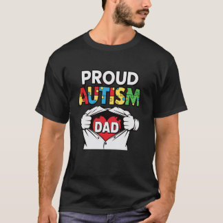 Camiseta Orgulloso Padre Hijo Hija Niños Autistas Autismo A