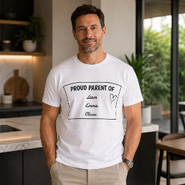 Camiseta Orgulloso Padre/Madre Con Nombres Persona