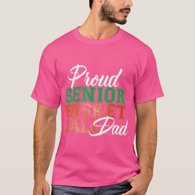 Camiseta Orgulloso padre mayor de básquetbol (Anverso)