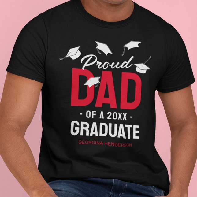 Camiseta Orgulloso Padre Negro Orgulloso Graduado 2026 (Subido por el creador)