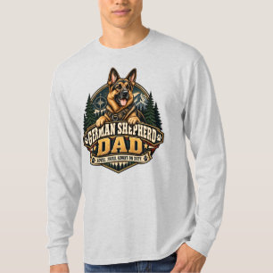 Camiseta Orgulloso Padre Pastor Alemán Insignia Vintage