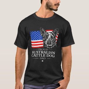 Camiseta Orgulloso padre perro boyero australiano bandera a