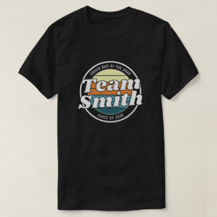 Camiseta Orgulloso Padre Retro Equipo Apellido Clase Gradua