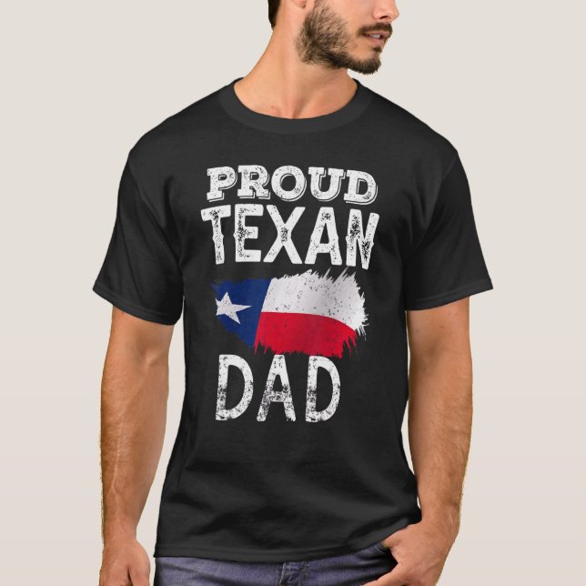 Camiseta Orgulloso padre texano patriota de Texas (Anverso)