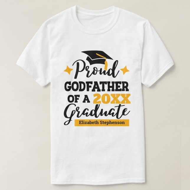 Camiseta Orgulloso padrino de la familia de graduados (Diseño del anverso)