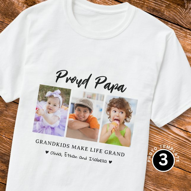 Camiseta Orgulloso Papá Abuelos hace la vida grande 3 foto (Subido por el creador)