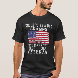 Camiseta Orgulloso papá agarra HAO Veterano Retro Bandera E