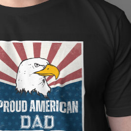 Camiseta Orgulloso Papá Americano Águila Calva Bandera